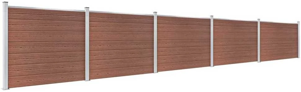 Tvoros segmentų rinkinys, rudas, 872x146cm, WPC