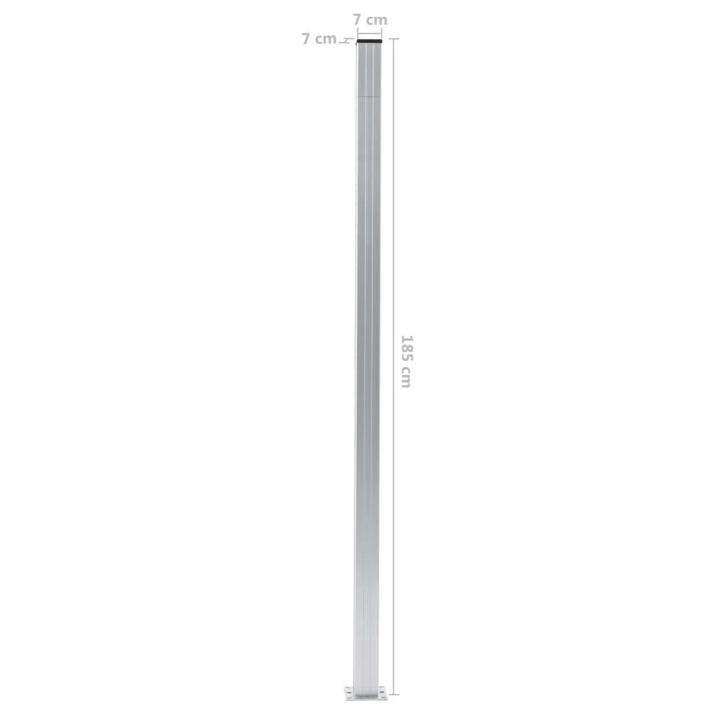 Tvoros stulpai, 2vnt., aliuminis, 185cm