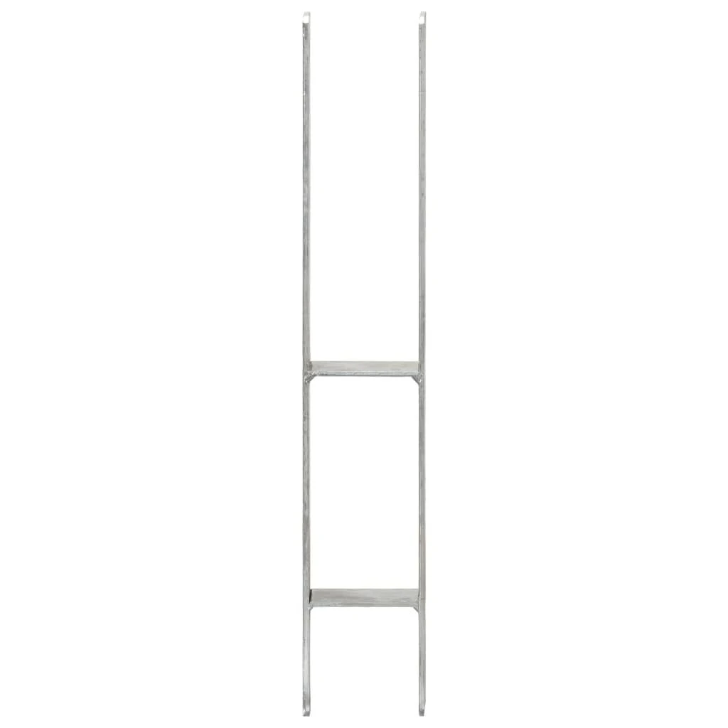 Tvoros stulpai, 6vnt., sidabrinės spalvos, 9x6x60cm, plienas