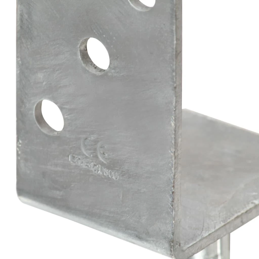 Tvoros stulpai, 6vnt., sidabrinės spalvos, 8x6x30cm, plienas