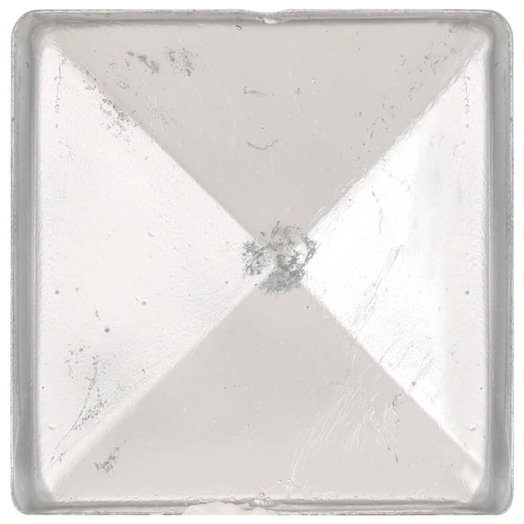 Tvoros stulpų dangteliai, 6vnt., 81x81mm, galvanizuotas metalas