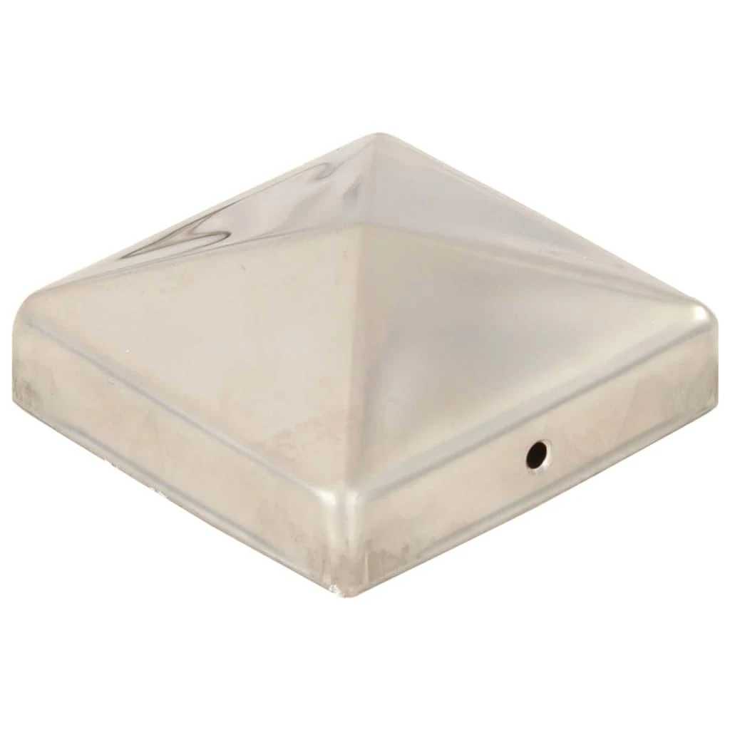 Tvoros stulpų dangteliai, 6vnt., 81x81mm, nerūdijantis plienas