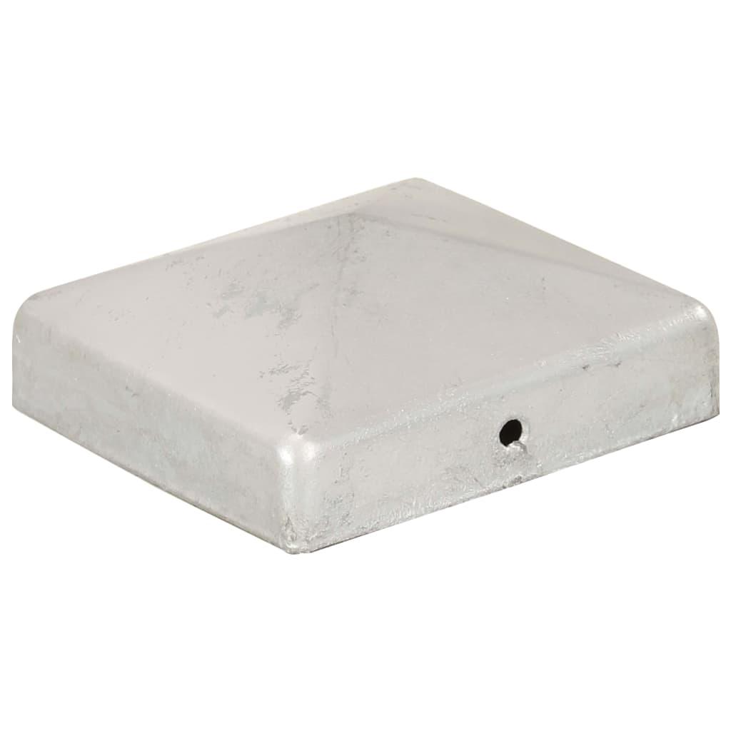 Tvoros stulpų dangteliai, 6vnt., 81x81mm, galvanizuotas metalas