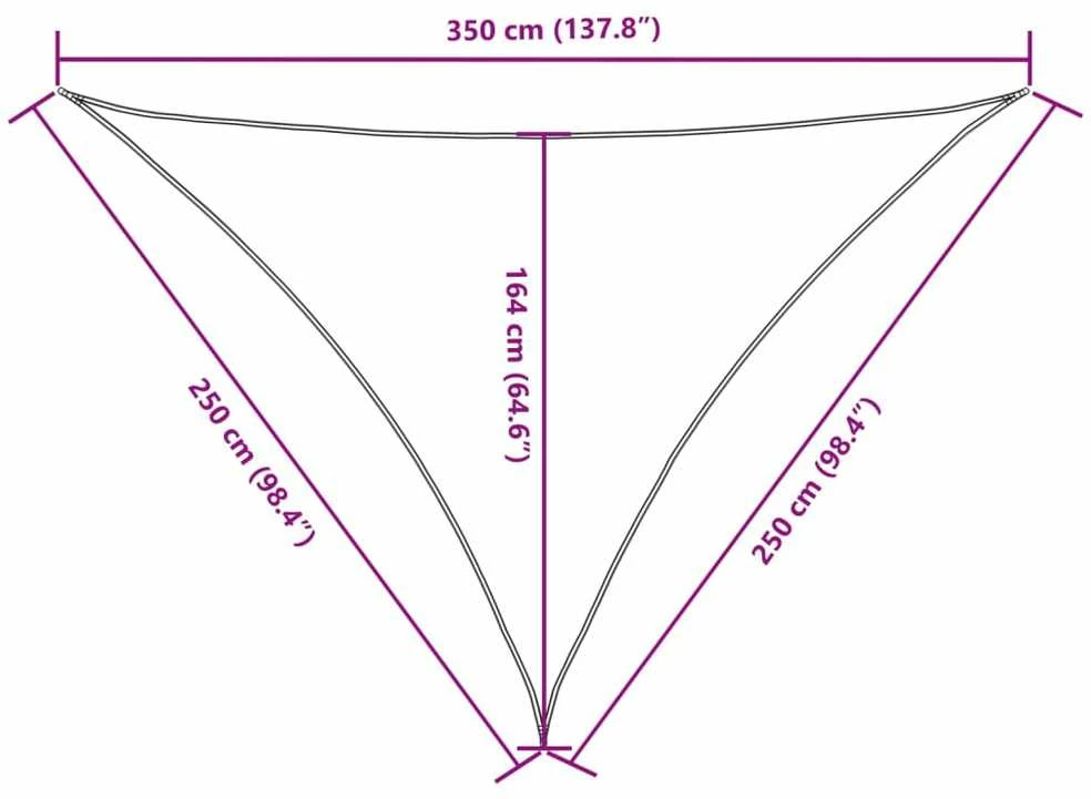 Uždanga nuo saulės, antracito, 2,5x2,5x3,5m, oksfordo audinys