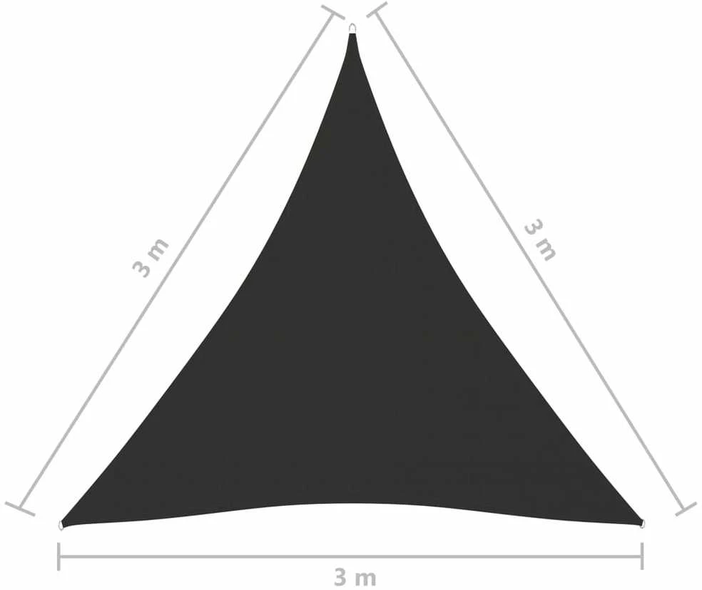 Uždanga nuo saulės, antracito, 3x3x3m, trikampė