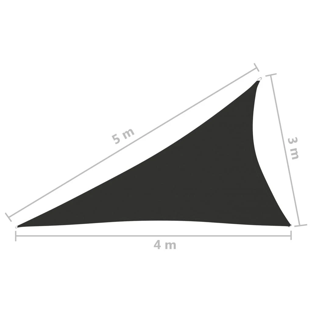 Uždanga nuo saulės, antracito, 3x4x5m, trikampė