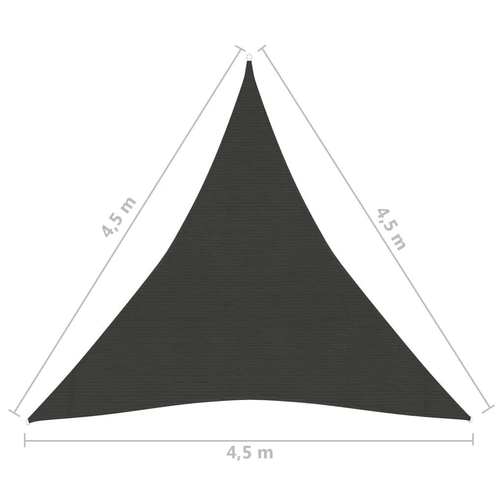 Uždanga nuo saulės, antracito, 4,5x4,5x4,5m, HDPE, 160g/m²