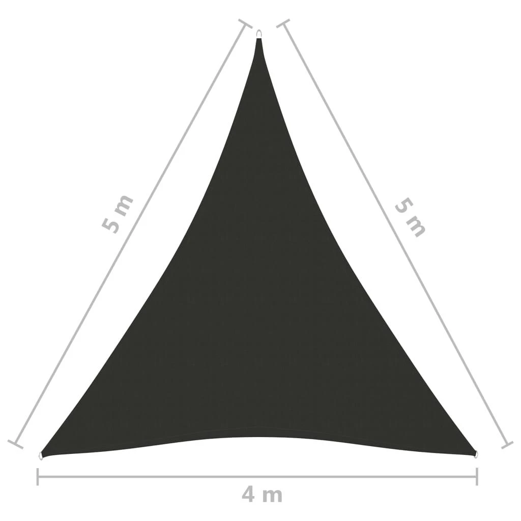 Uždanga nuo saulės, antracito, 4x4x5m, trikampė