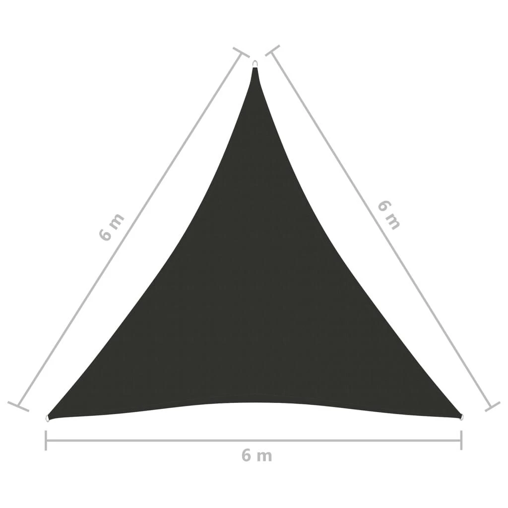 Uždanga nuo saulės, antracito, 6x6x6m, trikampė