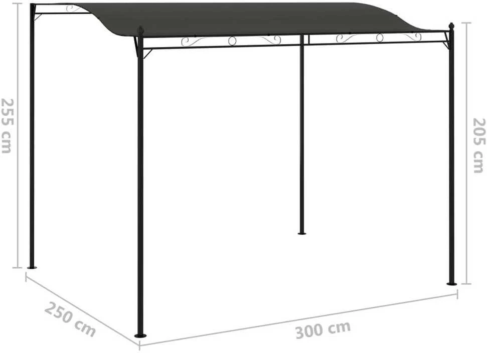 Uždanga nuo saulės, antracito spalvos, 3x2,4m