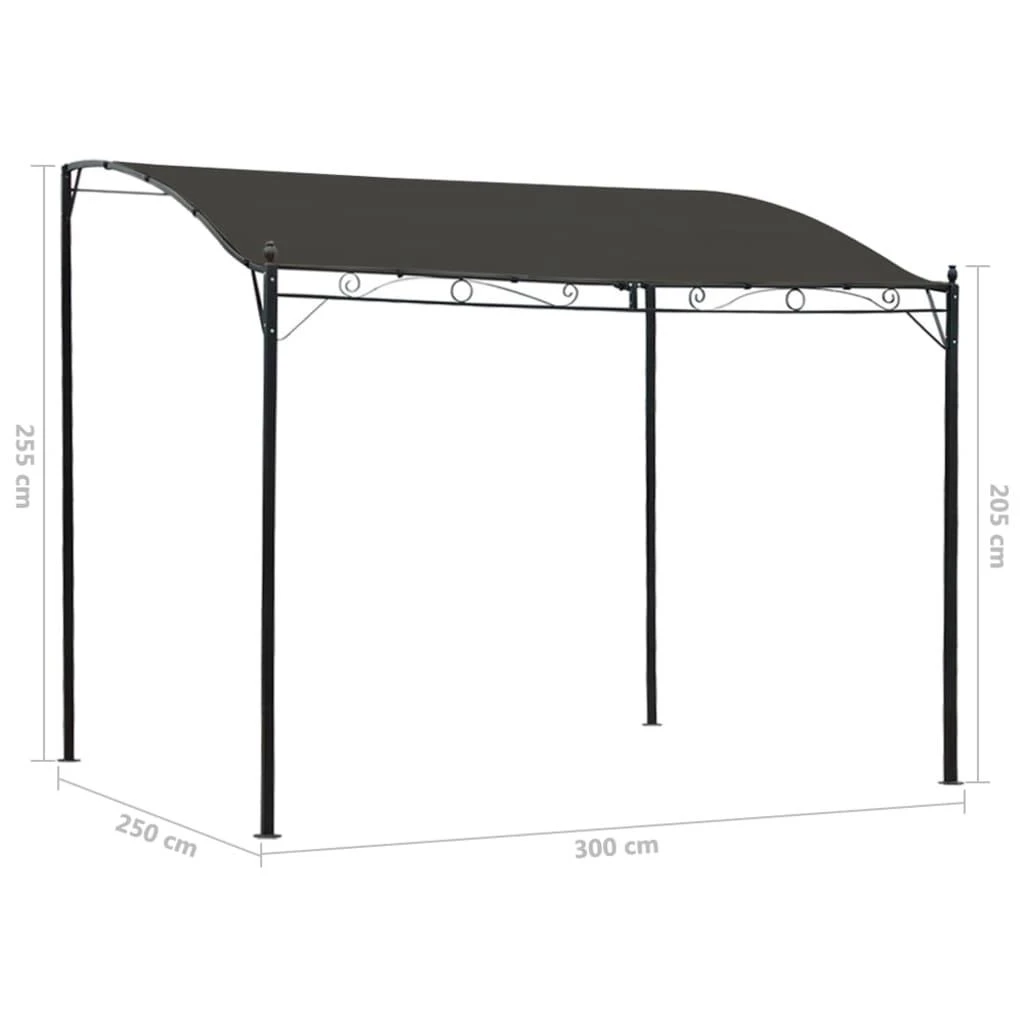 Uždanga nuo saulės, antracito spalvos, 3x2,4m