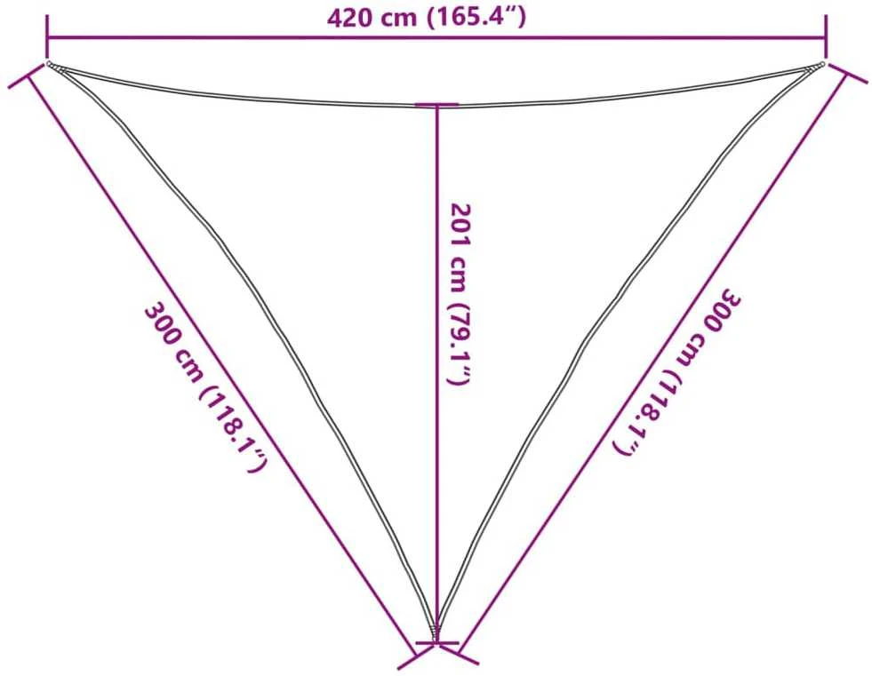 Uždanga nuo saulės, antracito spalvos, 3x3x4,2m, HDPE, 160g/m²