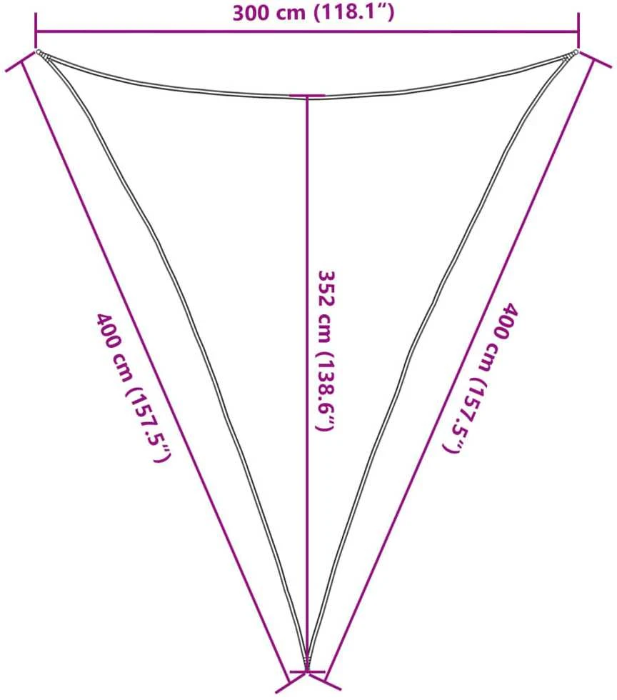 Uždanga nuo saulės, antracito spalvos, 3x4x4m, HDPE, 160g/m²