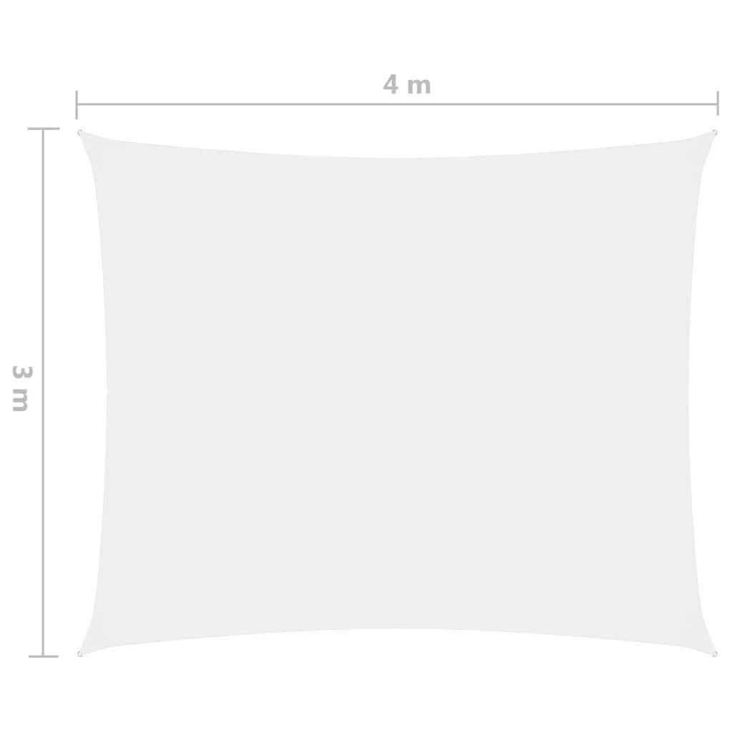 Uždanga nuo saulės, balta, 3x4m, oksfordo audinys, stačiakampė