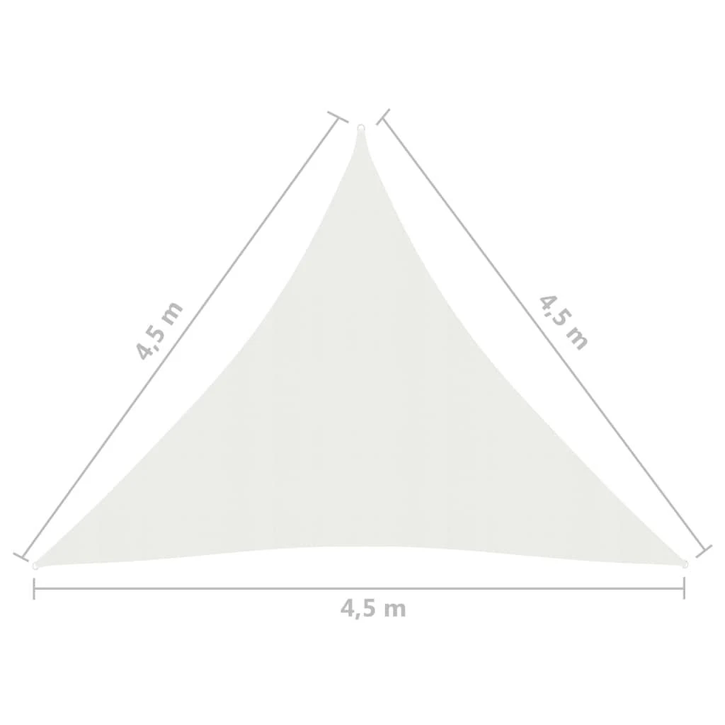 Uždanga nuo saulės, balta, 4,5x4,5x4,5m, HDPE, 160g/m²