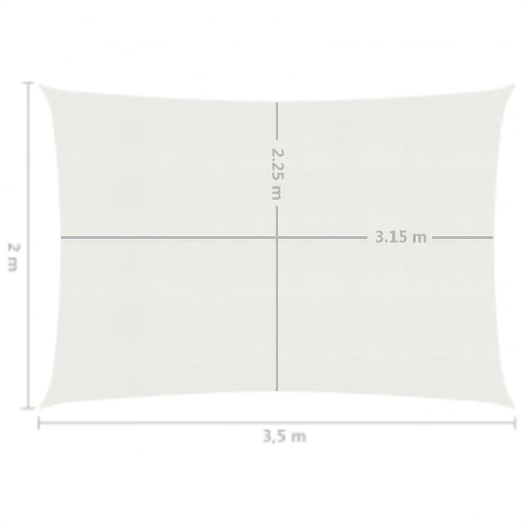 Uždanga nuo saulės, baltos spalvos, 2x3,5m, HDPE, 160g/m²