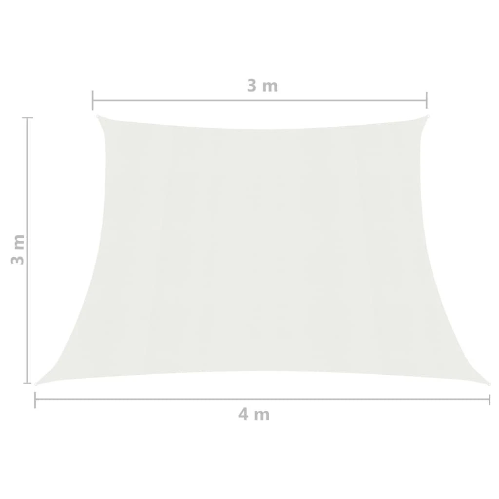Uždanga nuo saulės, baltos spalvos, 3/4x3m, HDPE, 160g/m²