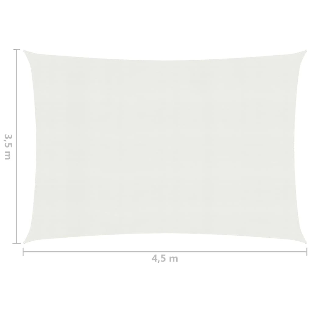 Uždanga nuo saulės, baltos spalvos, 3,5x4,5m, HDPE, 160g/m²