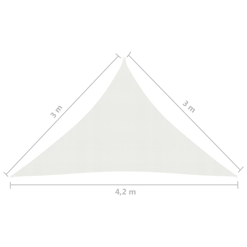 Uždanga nuo saulės, baltos spalvos, 3x3x4,2m, HDPE, 160g/m²