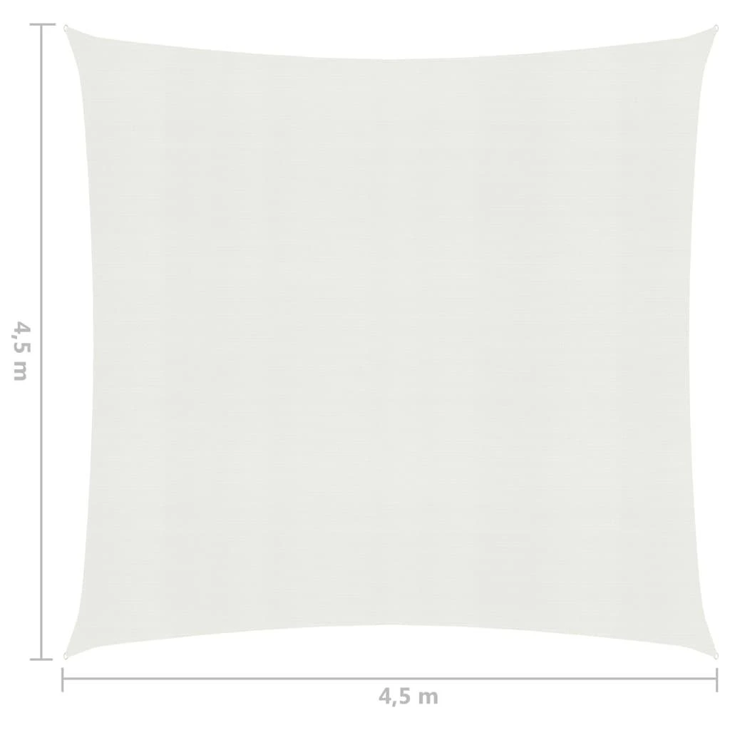 Uždanga nuo saulės, baltos spalvos, 4,5x4,5m, HDPE, 160g/m²