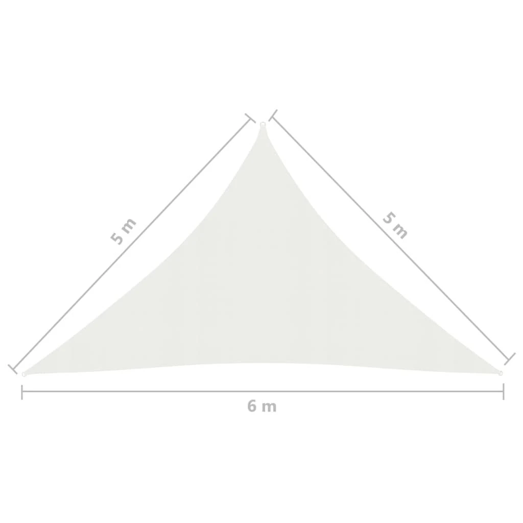 Uždanga nuo saulės, baltos spalvos, 5x5x6m, HDPE, 160g/m²
