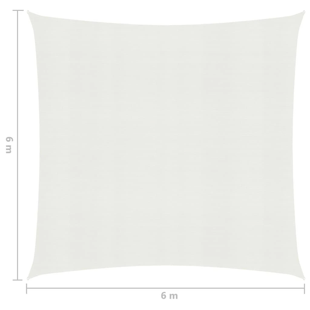 Uždanga nuo saulės, baltos spalvos, 6x6m, HDPE, 160g/m²