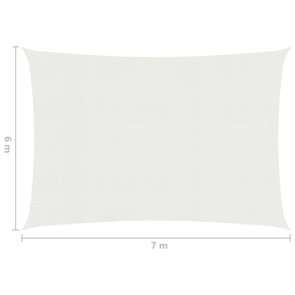 Uždanga nuo saulės, baltos spalvos, 6x7m, HDPE, 160g/m²