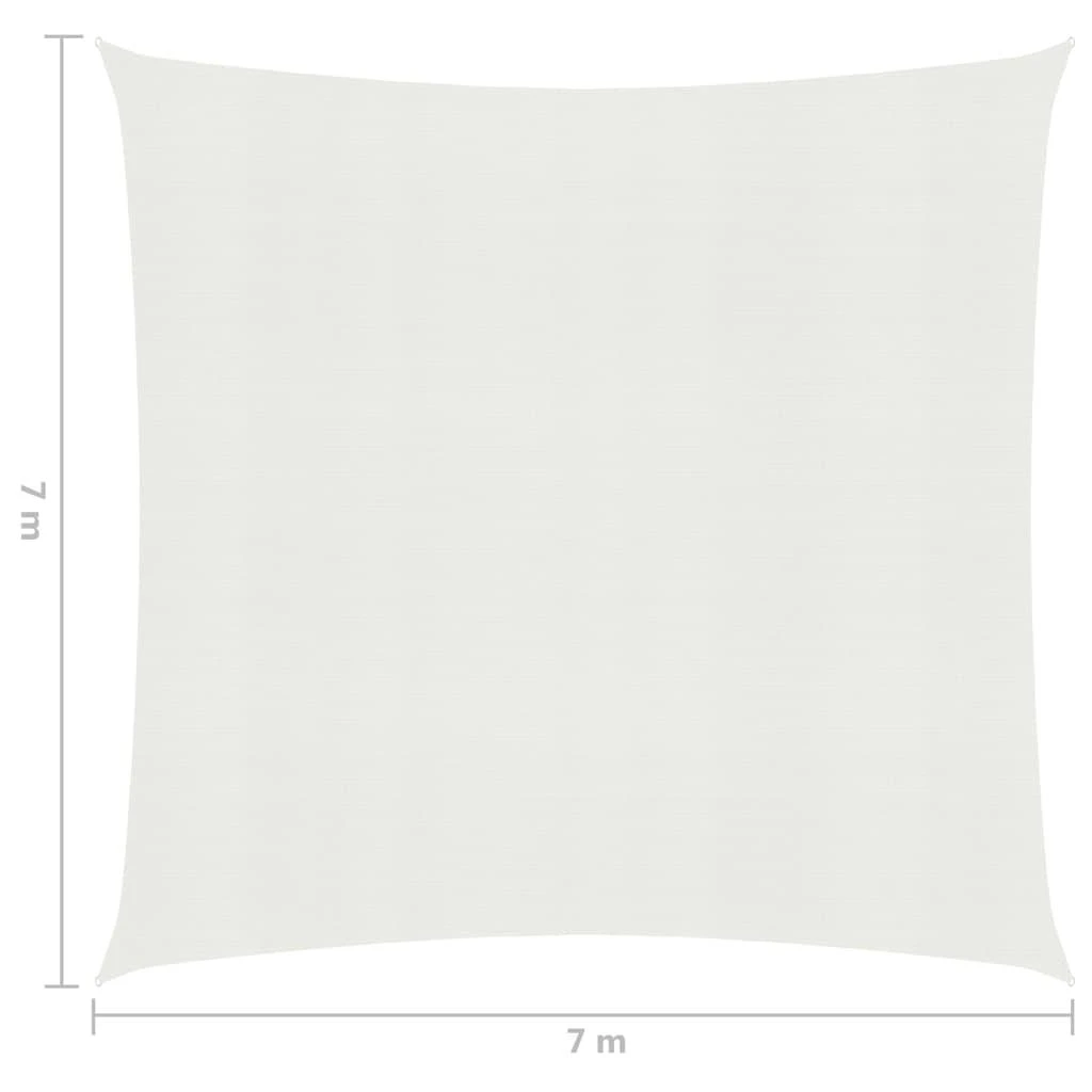 Uždanga nuo saulės, baltos spalvos, 7x7m, HDPE, 160g/m²