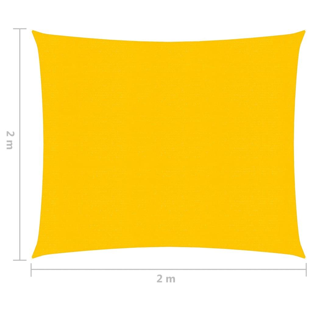 Uždanga nuo saulės, geltonos spalvos, 2x2m, HDPE, 160g/m²