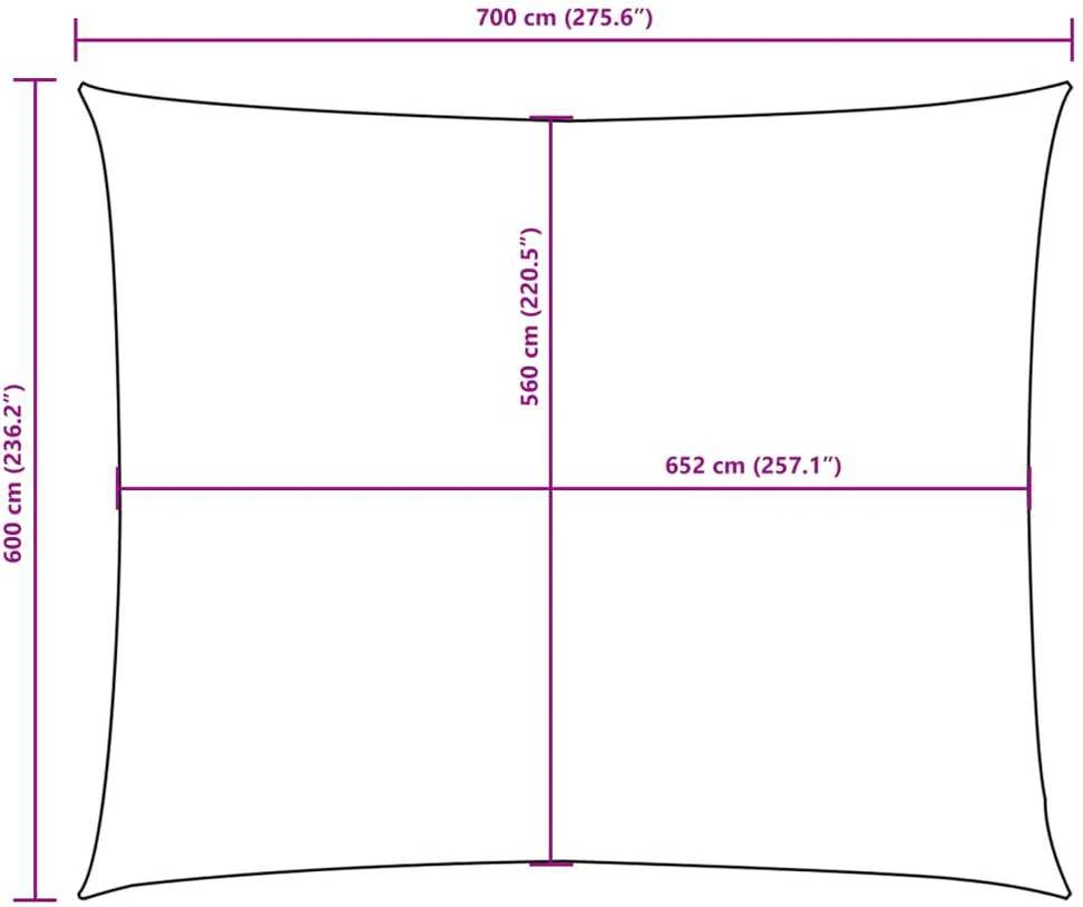 Uždanga nuo saulės, juoda, 6x7m, oksfordo audinys, stačiakampė