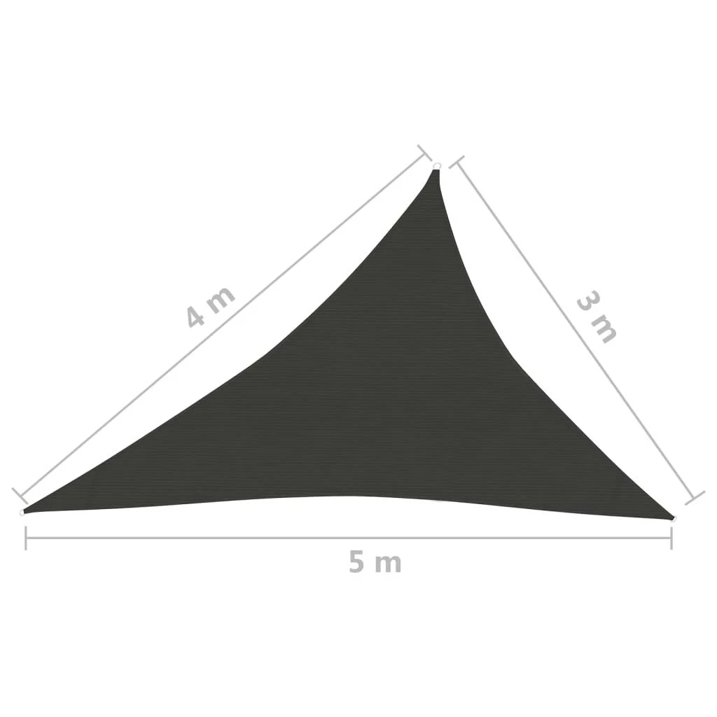 Uždanga nuo saulės, juodos spalvos, 3x4x5m, HDPE, 160g/m²