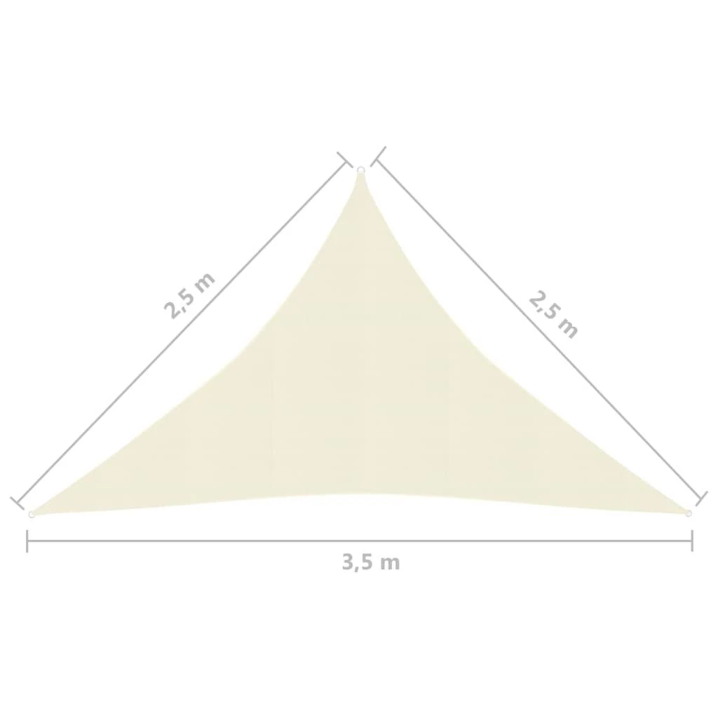 Uždanga nuo saulės, kreminė, 2,5x2,5x3,5m, HDPE, 160g/m²