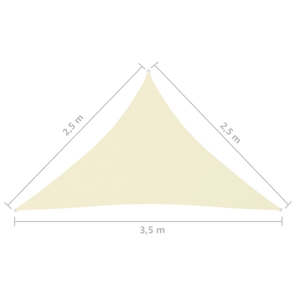 Uždanga nuo saulės, kreminė, 2,5x2,5x3,5m, oksfordo audinys
