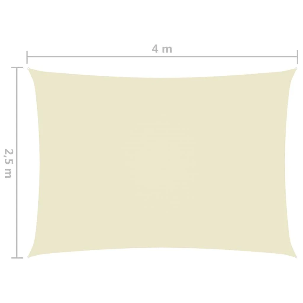 Uždanga nuo saulės, kreminė, 2,5x4m, oksfordo audinys