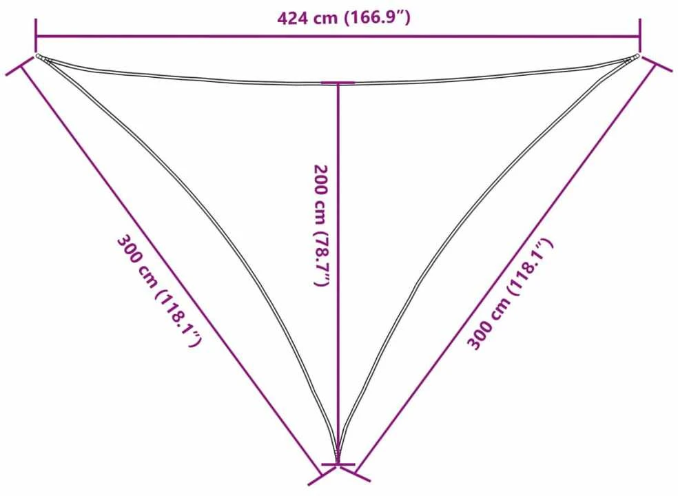 Uždanga nuo saulės, kreminė, 3x3x4,24m, oksfordo audinys