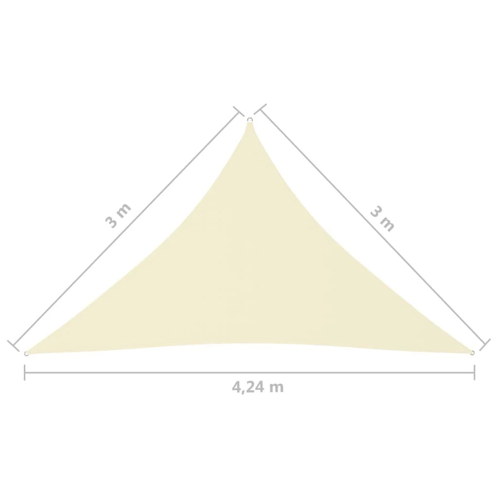 Uždanga nuo saulės, kreminė, 3x3x4,24m, oksfordo audinys