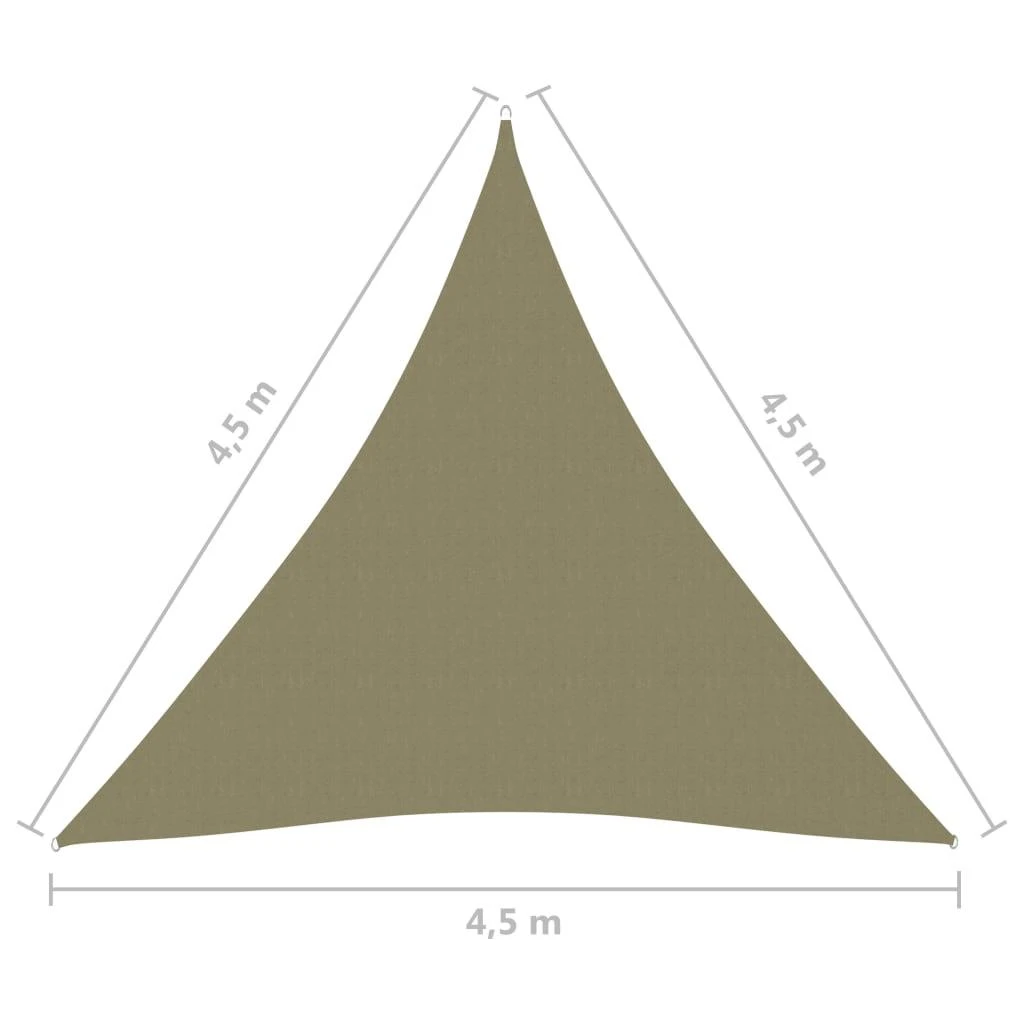 Uždanga nuo saulės, kreminė, 4,5x4,5x4,5m, oksfordo audinys