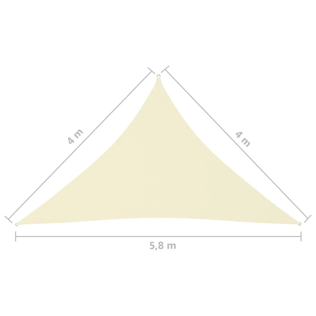 Uždanga nuo saulės, kreminė, 4x4x5,8m, oksfordo audinys