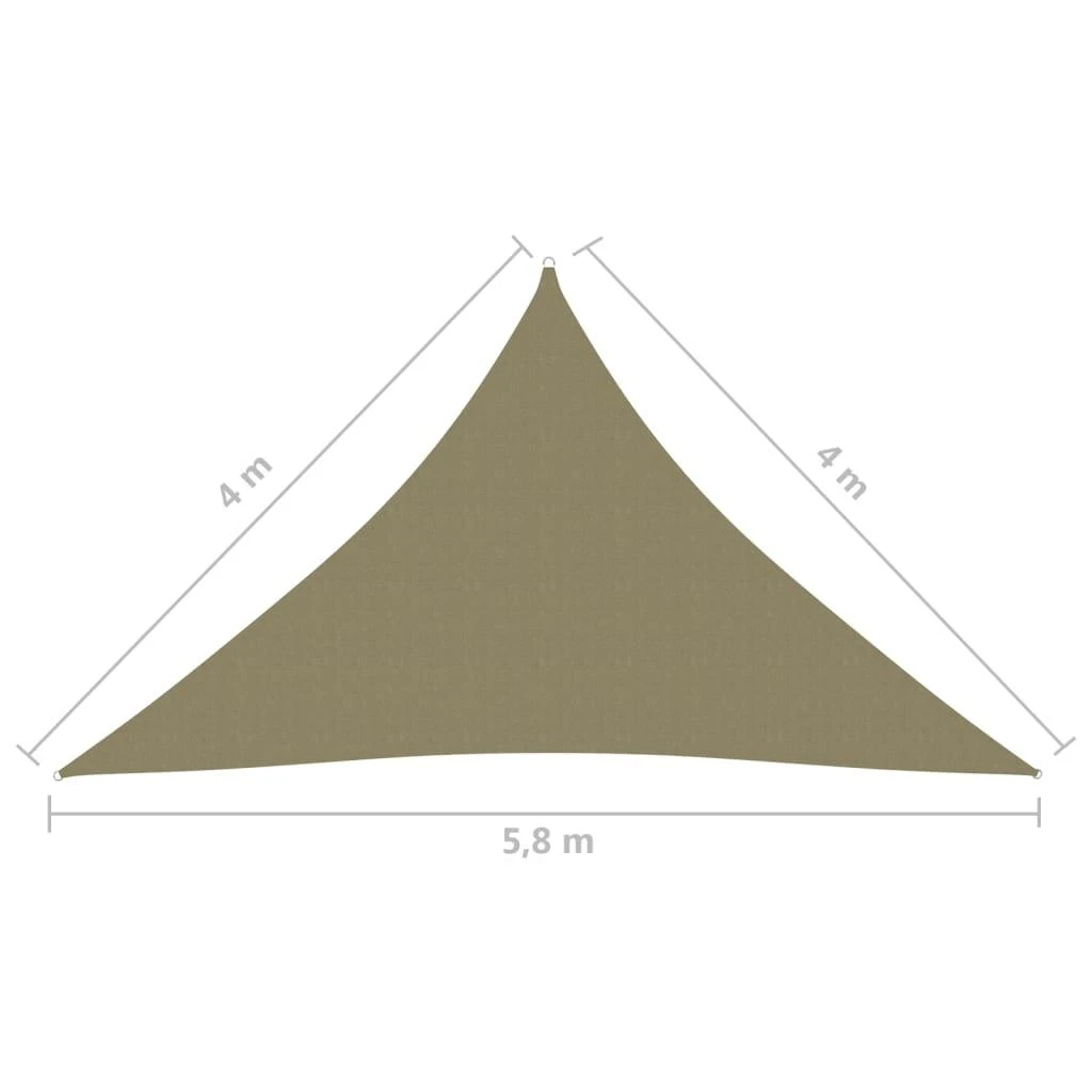 Uždanga nuo saulės, 4x4x5,8m, oksfordo audinys, trikampė
