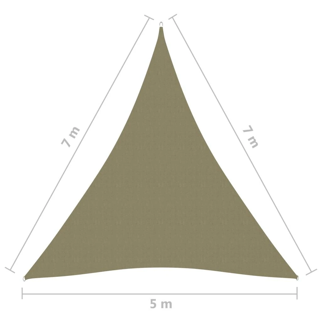 Uždanga nuo saulės, kreminė, 5x7x7m, oksfordo audinys
