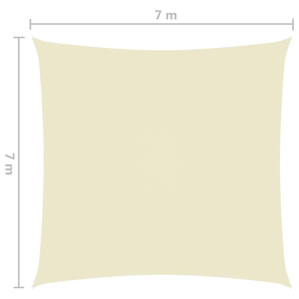 Uždanga nuo saulės, kreminė, 7x7m, oksfordo audinys, kvadratinė