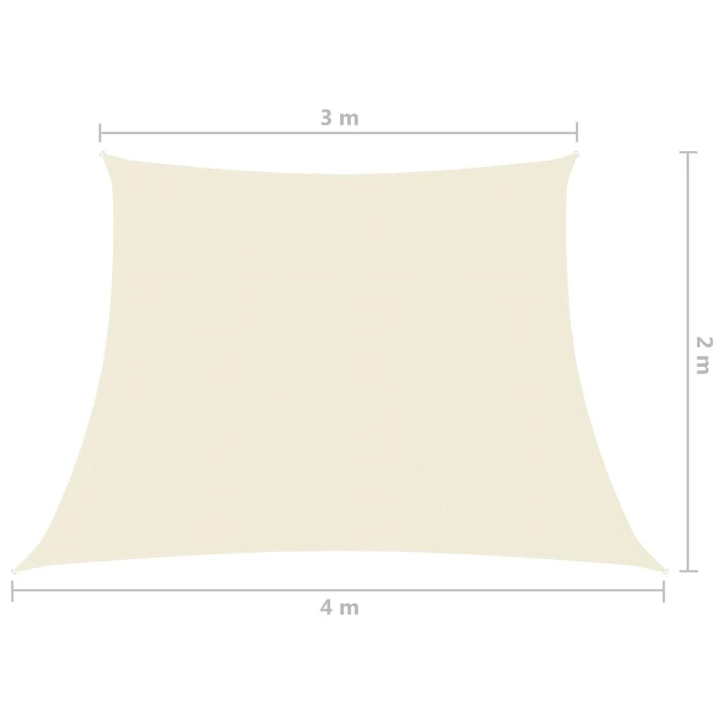 Uždanga nuo saulės, kreminės spalvos, 3/4x2m, HDPE, 160g/m²