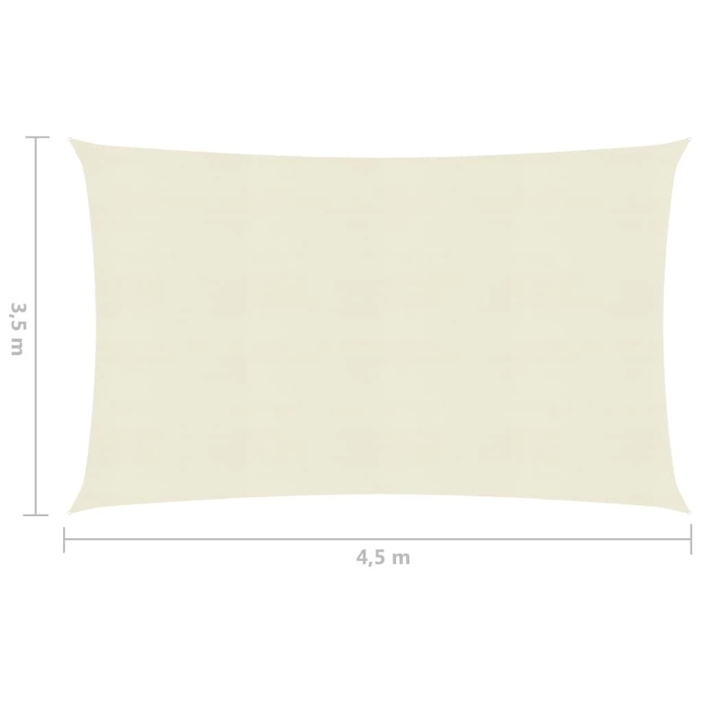 Uždanga nuo saulės, kreminės spalvos, 3,5x4,5m, HDPE, 160g/m²