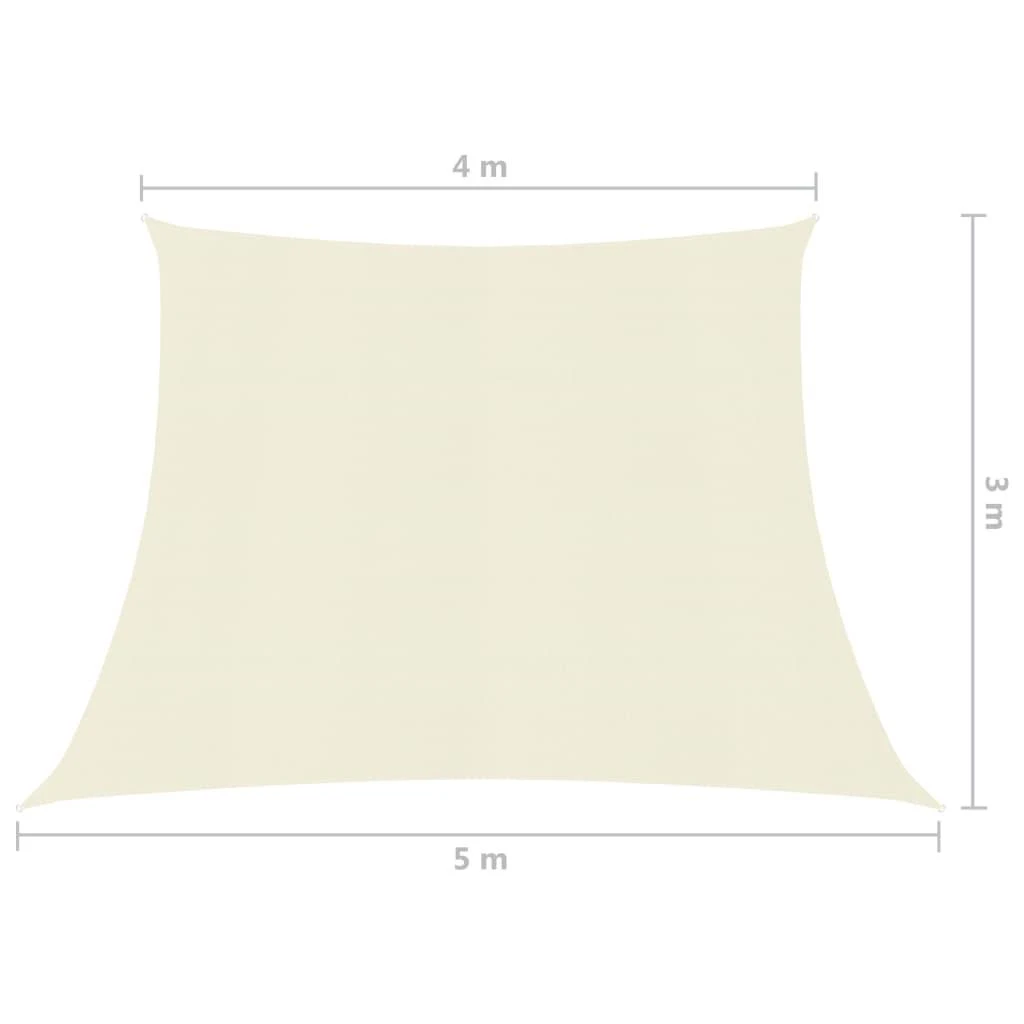 Uždanga nuo saulės, kreminės spalvos, 4/5x3m, HDPE, 160g/m²