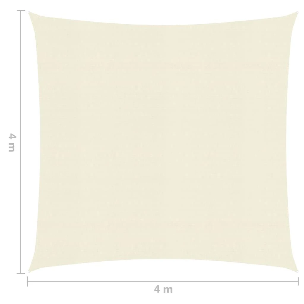 Uždanga nuo saulės, kreminės spalvos, 4x4m, HDPE, 160g/m²