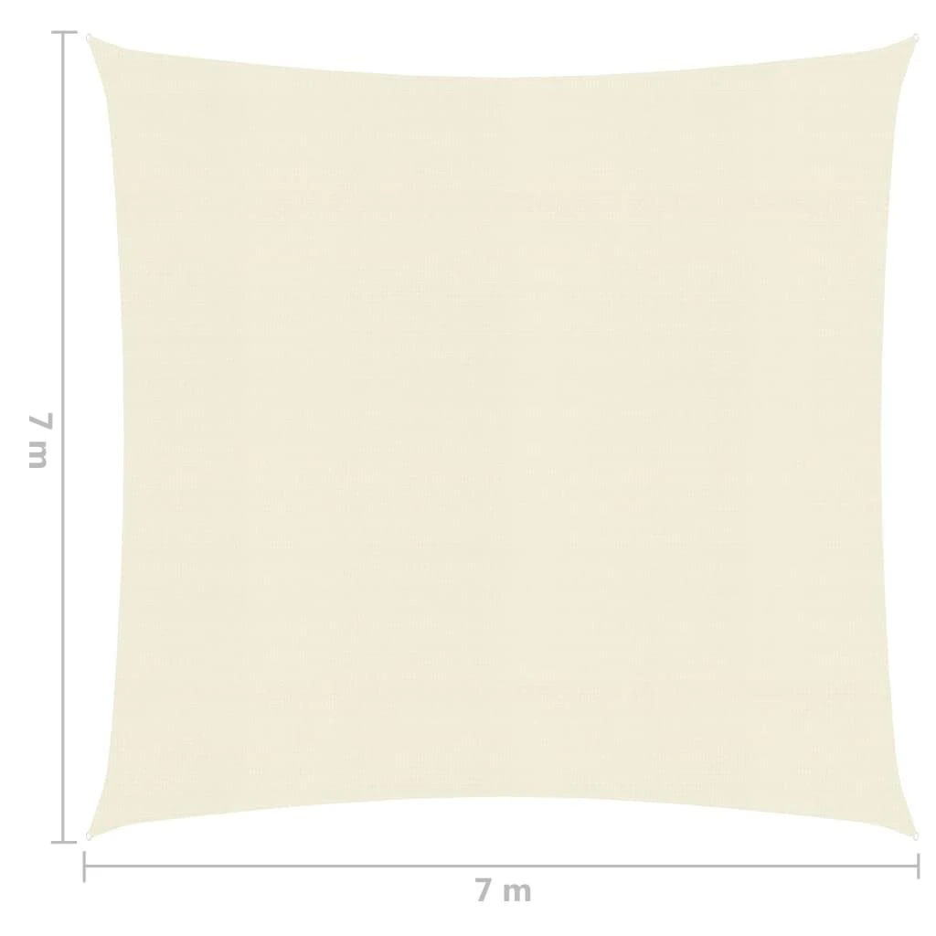 Uždanga nuo saulės, kreminės spalvos, 7x7m, HDPE, 160g/m²