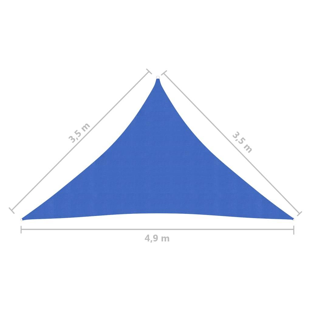 Uždanga nuo saulės, mėlyna, 3,5x3,5x4,9m, HDPE, 160g/m²