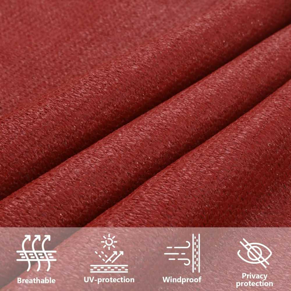 Uždanga nuo saulės, raudona, 3,5x3,5x4,9m, HDPE, 160g/m²