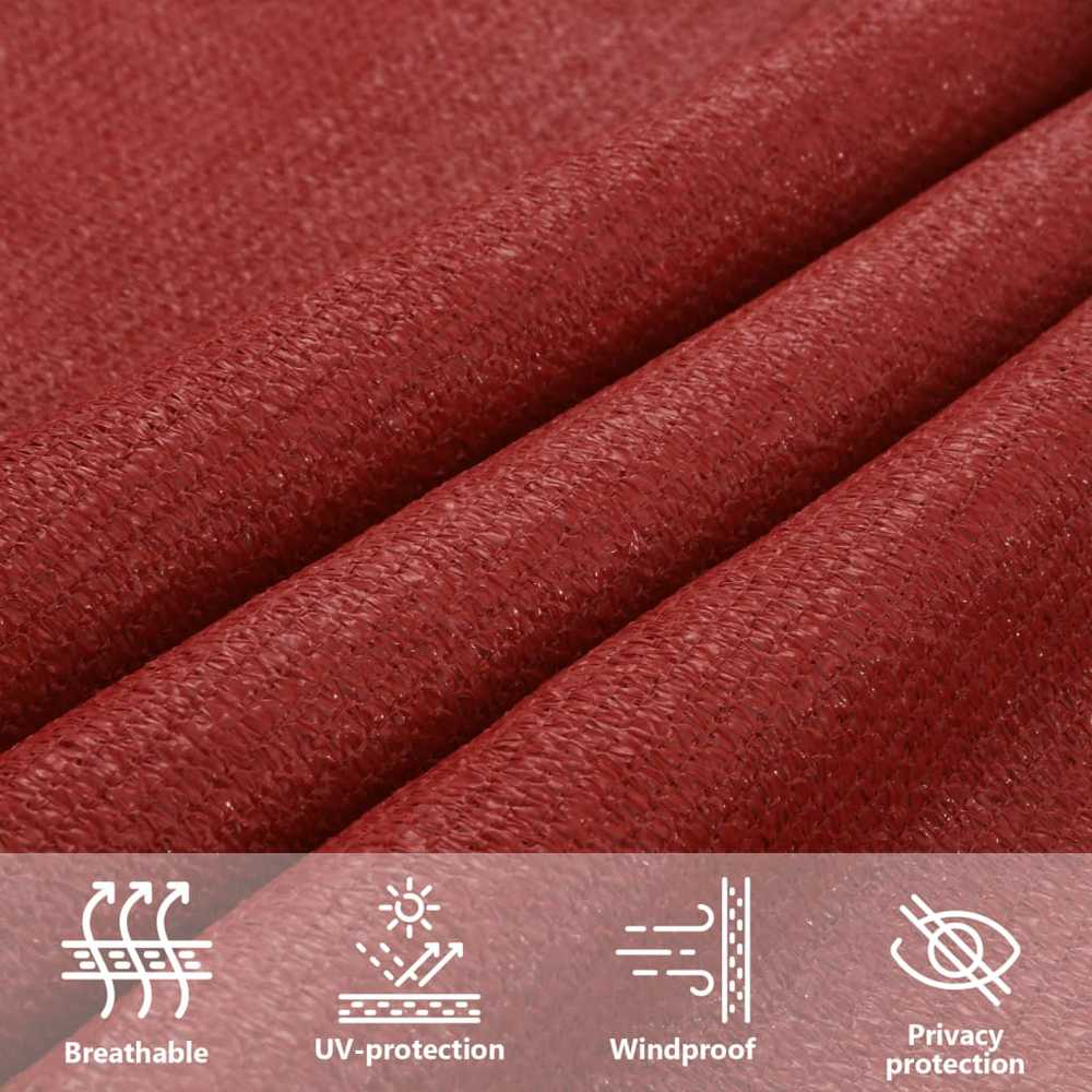 Uždanga nuo saulės, raudonos spalvos, 3/4x3m, HDPE, 160g/m²