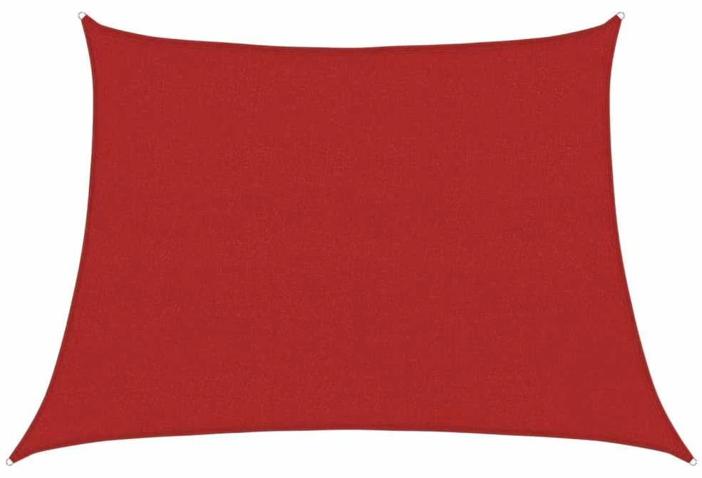 Uždanga nuo saulės, raudonos spalvos, 4/5x3m, HDPE, 160g/m²